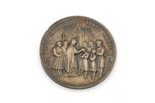 Medaille Firmtaler f&uuml;r Firmung Silber  ohne Jahreszahl Sammlerst&uuml;ck
