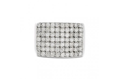 Ring mit 70 Diamanten Brillanten 2,8 ct in 18 Kt 750 Gold Gr&ouml;sse 63