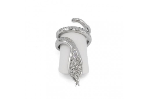 Ring Schlangenring mit 13 Diamanten Brillanten 0,54 ct. in 14 Kt. 585 Gold Gr.51