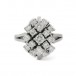 Ring mit 17 Brillanten zusammen 1,47 ct. in 14 Kt. 585 Weißgold Gr. 57