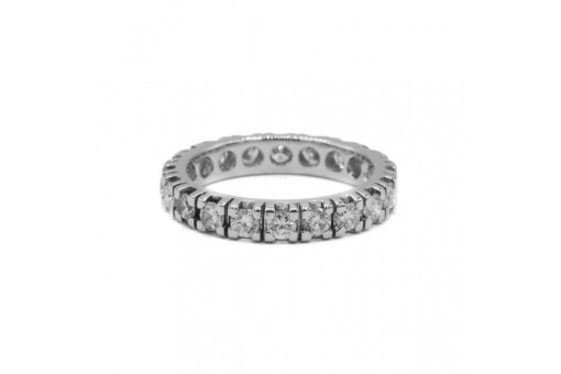 Ring Memory Memoire mit 18 Brillanten Diamanten 1,6 ct in 18 Kt 750 Gold 55