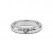 Band ring mit Altschliff diamant Solitär 0,23 ct. in 18 Kt. 750 Weiß gold Gr. 60