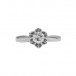 Ring mit Brillantsolitär Diamant 0,35 ct. in 14 Kt 585 Weiß gold 55