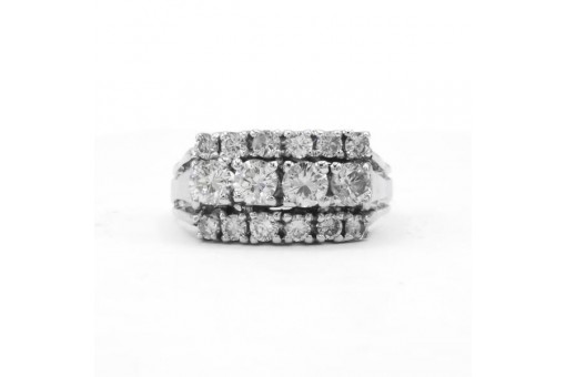 Ring mit 16 Diamanten Brillanten 1,70 ct.in 14 Kt. 585 Gold Gr. 60