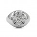 Ring mit 9 Brillanten 1,45 ct. in 14 Kt. 590 Weißgold Gr. 57