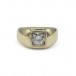 Ring Bandring mit Brillantsolitär 0,80 ct. in 14 Kt. 585 Gold Gr. 59