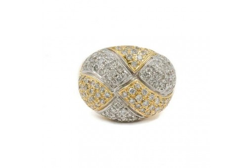 Ring mit Brillanten Brillant Diamanten in aus 14 585 er Gold Gr&ouml;sse 56 top