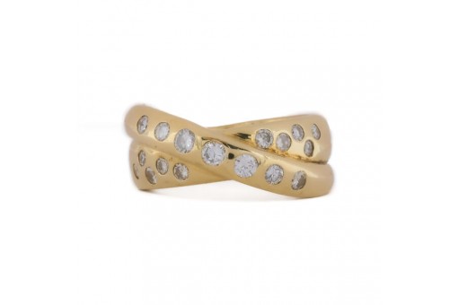 Ring mit Diamanten Brillant in 585 er Gold 14 Kt Brillanten Brillianten 53 