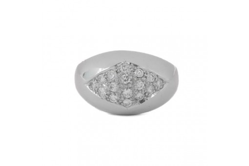 Ring mit Diamanten Brillant Brillanten in aus 18 Kt 750 er Gold Gr&ouml;sse 59 fein!
