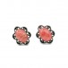 Ohrclips Ohrringe Rhodochrosit in aus 835 er Silber Tracht Earrings antik!