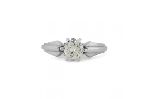 Ring mit Brillant Solit&auml;r Diamant in aus 14 Kt 585 er Gold 59  Expertise top