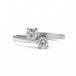 Ring mit 2 Brillanten 0,50 ct. in 14 Kt. 585 Weißgold Gr. 54