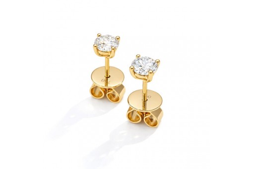 Ohrstecker Diamant Solit&auml;ren 0,60 Carat aus Gelbgold 750 / 18 Karat - Ohrringe