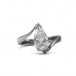 Ring mit Diamant Tropfen pear Solitär 2,02 ct in 18 Kt 750 Gold HRD 57