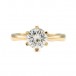 Ring mit Brillantsolitär 1,53 ct. in 18 Kt. 750 Gelbgold DPL Expertise Gr. 54