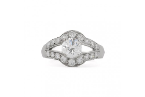 Ring mit Brillanten 1,76 ct. in 18 Kt. 750 Gold DPL Expertise IHK Gutachten 