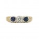 Ring mit Safiren und Brillant in 14 Kt. 585 Gelbgold Gr. 56