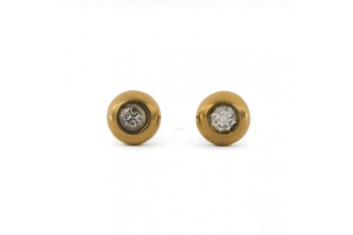 Ohrstecker Ohrringe mit Diamant Solit&auml;r 0,10 ct Solit&auml;r in 333 8 kt Gold