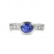 Ring mit Tansanit und Brillanten in 14 Kt. 585 Weißgold Gr. 55