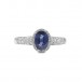 Ring mit Safir Saphir und 46 Brillanten 0,40 ct in 18 Kt 750 Gold 54 top