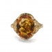 Ring mit Citrin Zitrin in 18 Kt. 750 Roségold antik Sammlerstück Gr. 56