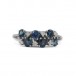 Ring mit 6 Safiren und 6 Diamanten 0,12 ct. in 14 Kt. 585 Weißgold Gr. 58
