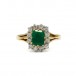Ring mit Brillanten 0.70 ct Smaragd Emerald Diamond 18 Kt. Gold 57