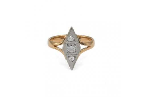 Ring mit Brillanten Diamant 0,40 ct in 583 14kt Gold Damen Gr.54