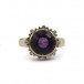 Ring mit Amethyst und Brillanten Diamond in 750 18 Kt Gold Gr. 54
