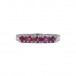 Ring mit 5 Rubinen in 14 Kt. 585 Gold Weißgold 55 fein