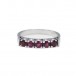 Ring mit 5 Rubinen 0,50 ct. in 14 Kt. 585 Weißgold Gr. 52