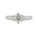 Ring mit Brillantsolitär 1,0 ct. in 18 Kt. 750 Weißgold DPL Zertifikat Gr. 54