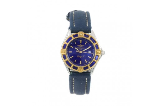Damen Armbanduhr BREITLING Lady J Stahl Gold Quartz D52065