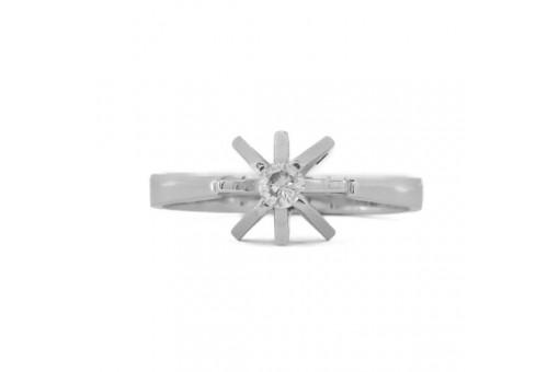 Ring in 14 Kt. 585 er Gold mit Diamanten Brillanten Solit&auml;re 59 19 Ringe