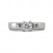 Ring Bandring mit Brillantsolitär 0,51 ct. in 18 Kt. 750 Weißgold Gr.54