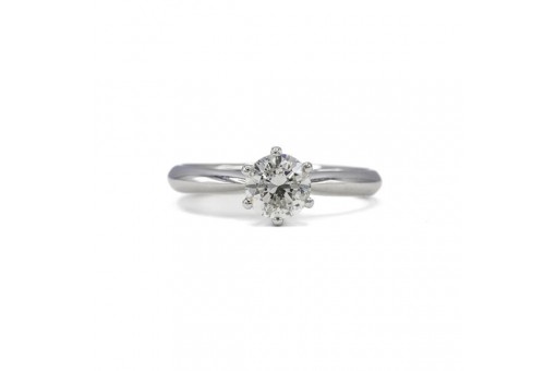 Ring mit Brillantsolit&auml;r 1,03 ct in 18 Kt 750 Gold DPL + IHK Zertifikat 54 edel