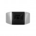 Ring original CARTIER Tank black Onyx in 18 Kt. 750 Weißgold Gr. 55 mit Box
