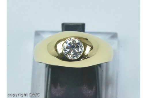 Ring mit Brillant Diamant in 18 Kt 750 er Gold Solit&auml;r 61 Ringe Expertise top