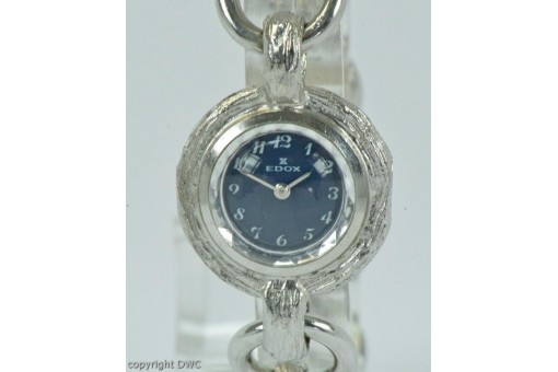DAU Damen Armbanduhr EDOX Handaufzug in 800 er Silber Uhr Tracht top!