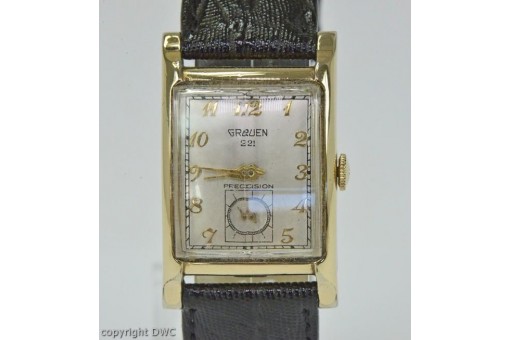 HAU Gruen 21 Curvex Uhr Handaufzug Herren Precision Stahl Pyramidenglas top