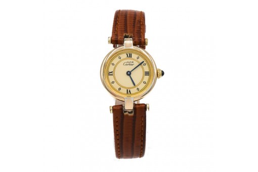 Must De Cartier Vendome Tank Vermeil 590004 925 Silber mit Box Sammlerst&uuml;ck