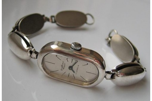 DAU Damen Armbanduhr "Pallas" in 800 er Silber Uhr Handaufzug Marke
