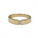 Ring mit Diamant Solitär im Princesscut 0,12 ct. in 14 Kt. 585 Gold Gr. 57