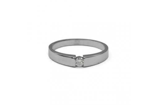 Ring mit Brillantsolit&auml;r 0,10 ct. CHRIST in 14 Kt. 585 Gold Gr. 56