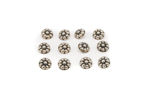 12 Silberkn&ouml;pfe Trachtenkn&ouml;pfe in 800 Silber antik silver buttons Sammlerst&uuml;cke