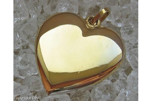 Herzanhänger Silberanhänger Anhänger aus 925 Silber vergoldet Herz Kette 