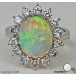 Brillantring mit Diamant in aus Gold 750 Opal Brillant Opalring Ring Opale 53 