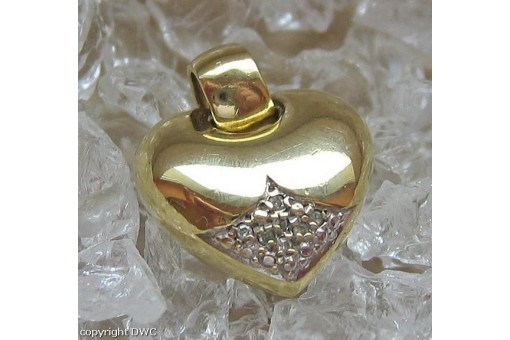 Herzanhänger Damen Anhänger mit Diamanten Diamant in aus 333 Gold Herz Liebe