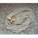 Perlencollier 7reihig Collier mit Perlen Perle aus 835er Silber vergoldet L.47