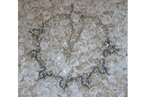 Trachtencollier Silbercollier Collier in 925er Silber Halskette Länge 48,5 cm 